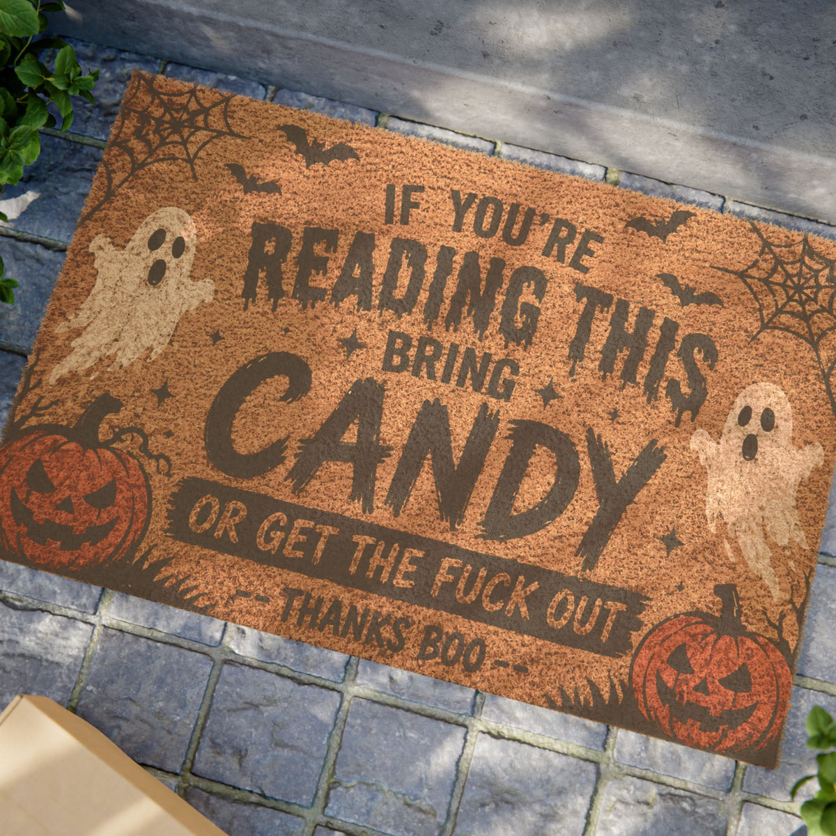 Customized Funny Halloween doormat