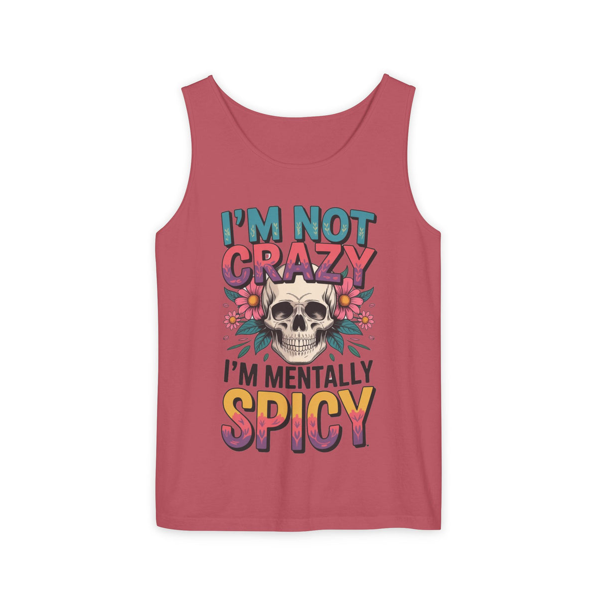 Crazy and spicy saying tank top
