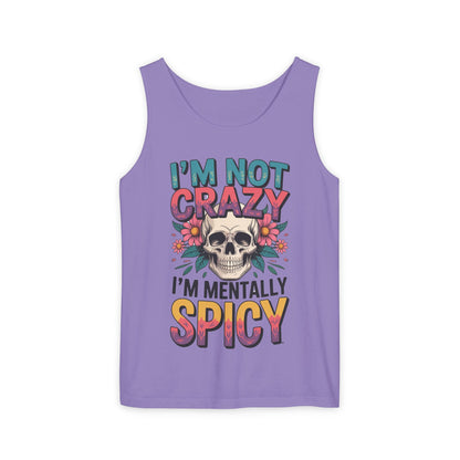 Crazy and spicy saying tank top