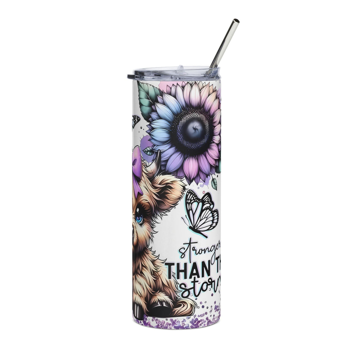 A Customized Cute cow Tumbler, 20oz