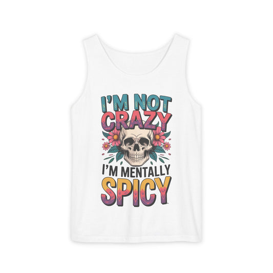 Crazy and spicy saying tank top
