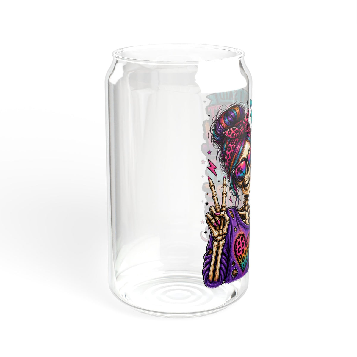 A Customized Rough life saying Sipper Glass
