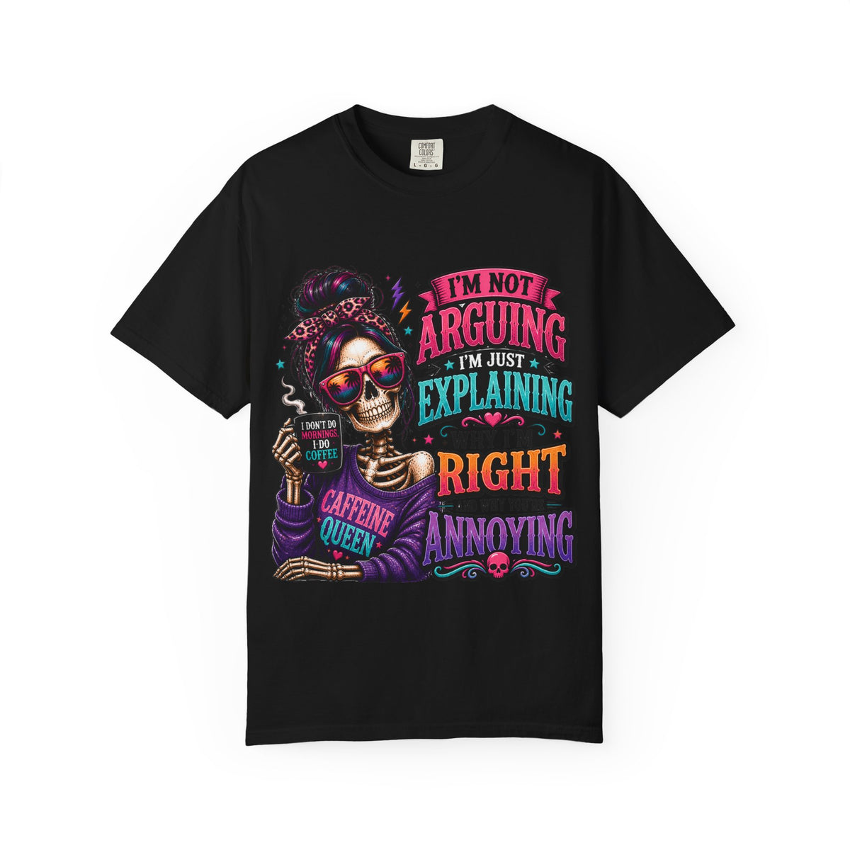 Customized Caffeine queen T-shirt