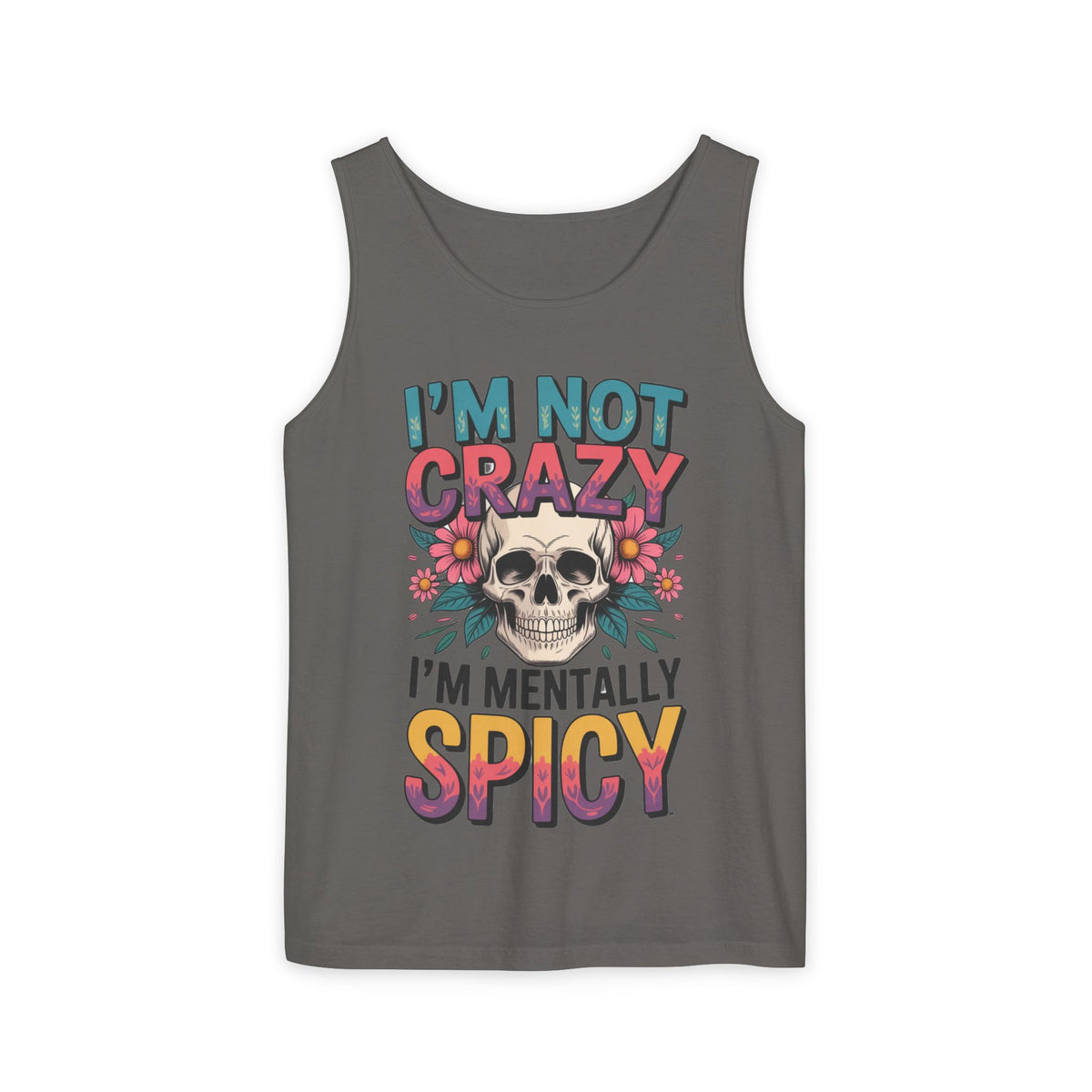 Crazy and spicy saying tank top