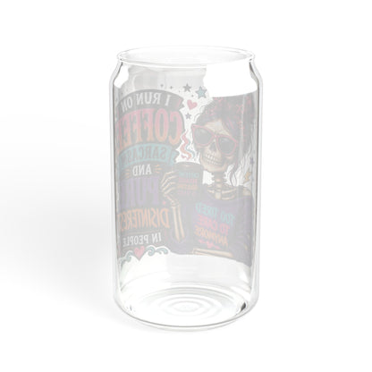 Coffe saying glass cup