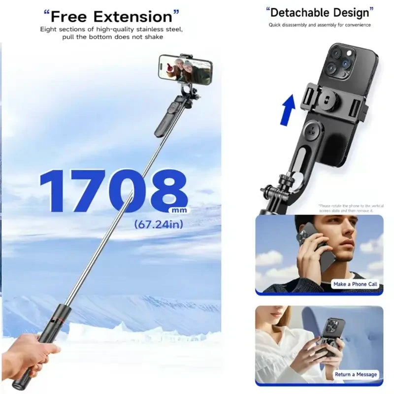 Adjustable Camera Tripod with Bluetooth Remote