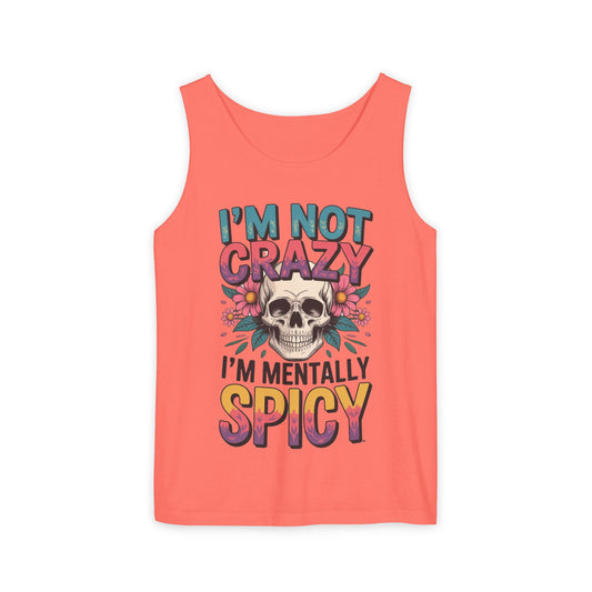 Crazy and spicy saying tank top