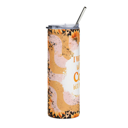 A Customized Coffee saying tumbler