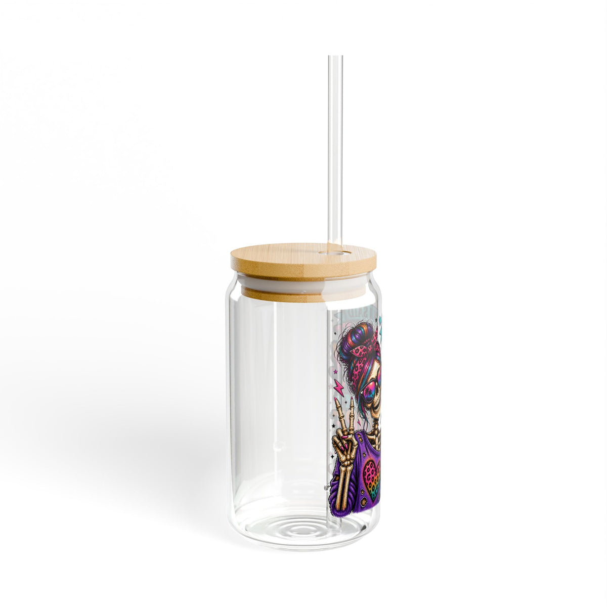 A Customized Rough life saying Sipper Glass