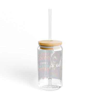 A Customized Rough life saying Sipper Glass