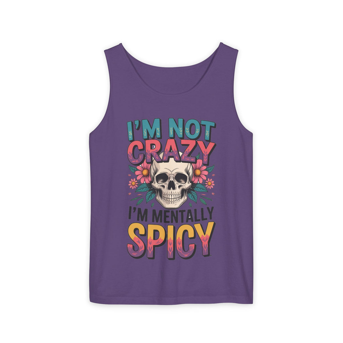 Crazy and spicy saying tank top