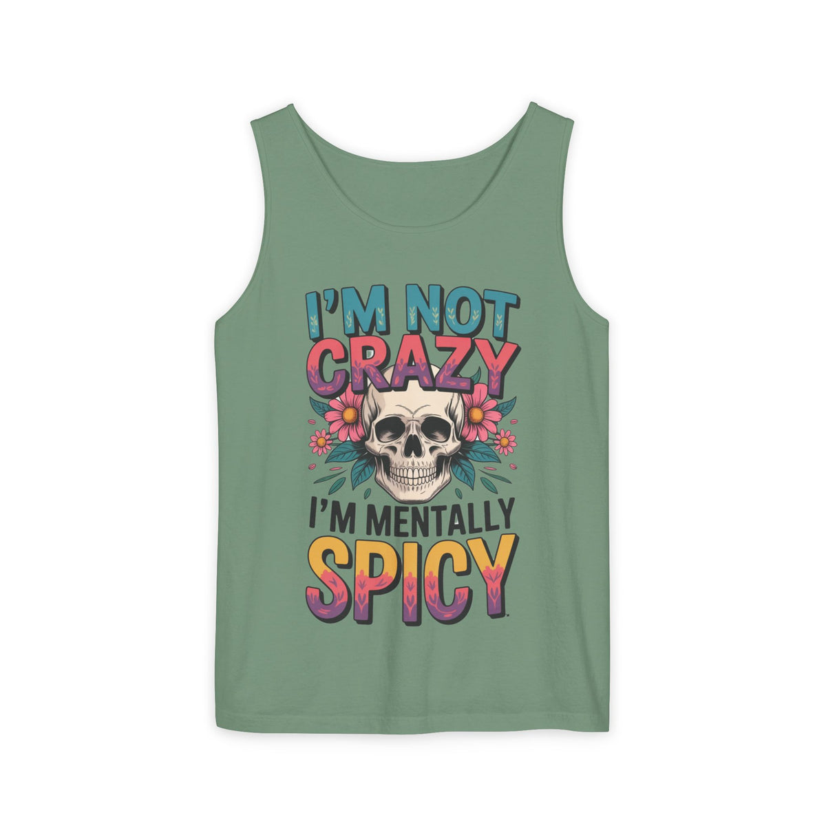 Crazy and spicy saying tank top