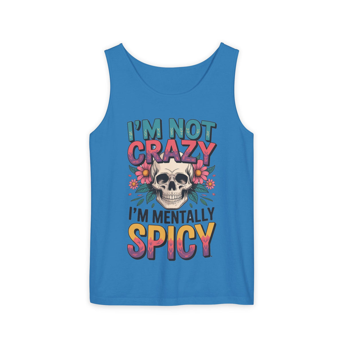 Crazy and spicy saying tank top