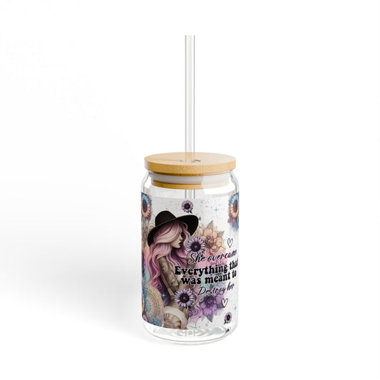 Customized Beautiful sipper glass prefect for a gift