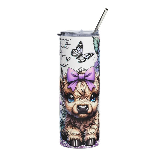 A Customized Cute cow Tumbler, 20oz