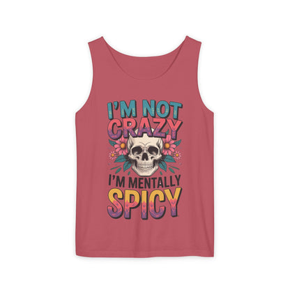 Crazy and spicy saying tank top