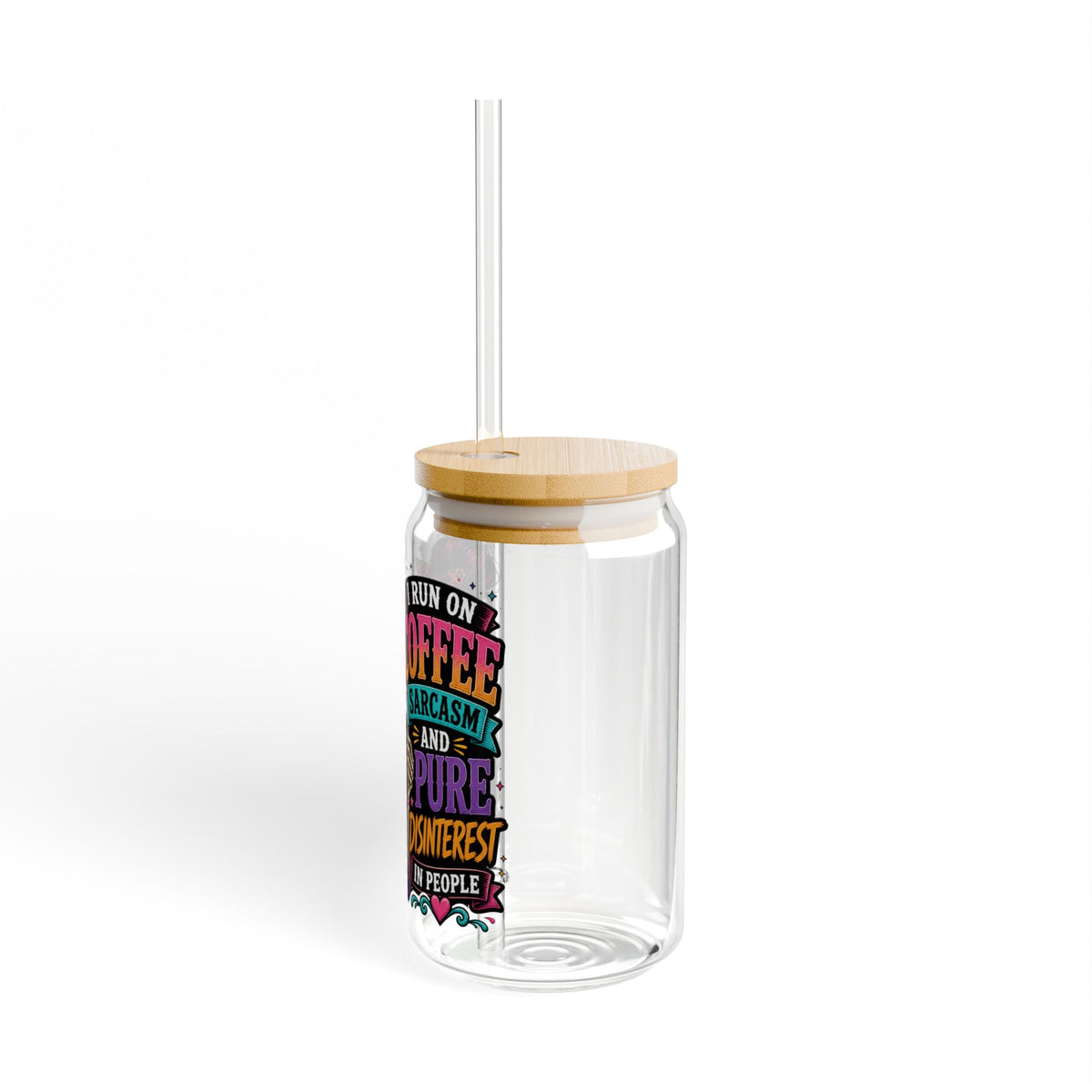 Coffe saying glass cup