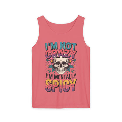 Crazy and spicy saying tank top